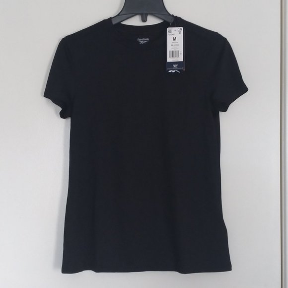 🆕Reebok Women's Running Essentials Short Sleeve Tee, Black, NWT, Authentic - Picture 9 of 14